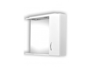 HELIOS 65 Zrcadlo s osvětlením + skříňka, pravé provedení