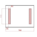 SELENE Olsen-Spa Zrcadlo s osvětlením 79 x 62 cm