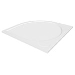 ARCA sprchová vanička z litého mramoru, čtvrtkruh 100x100cm, R550, bílá