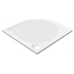 ARCA sprchová vanička z litého mramoru, čtvrtkruh 100x100cm, R550, bílá