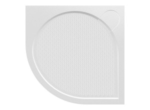 ARCA sprchová vanička z litého mramoru, čtvrtkruh 100x100cm, R550, bílá