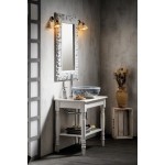 PRIORI keramické umyvadlo na desku, O 41 cm, bílá s modrým vzorem