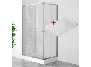 POINT LOR 100x80 Clear Obdélníkový sprchový kout s akrylátovou vaničkou