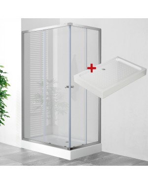 POINT LOR 100x80 Clear Obdélníkový sprchový kout s akrylátovou vaničkou