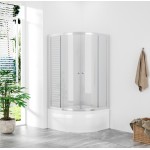 POINT SAP 100x80 Clear Asymetrický sprchový kout s vysokou vaničkou, levé provedení