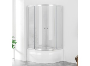 POINT SAP 100x80 Clear Asymetrický sprchový kout s vysokou vaničkou, levé provedení