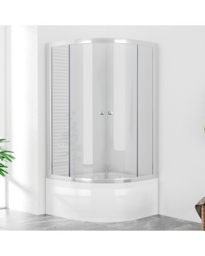 POINT SAP 100x80 Clear Asymetrický sprchový kout s vysokou vaničkou, levé provedení