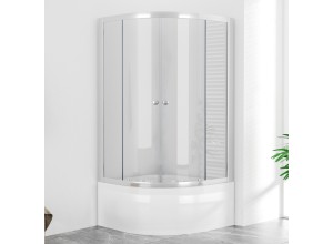 POINT SAP 100x80 Clear Asymetrický sprchový kout s vysokou vaničkou, pravé provedení