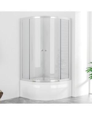 POINT SAP 100x80 Clear Asymetrický sprchový kout s vysokou vaničkou, pravé provedení