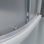 POINT SAP 100x80 Grape Asymetrický sprchový kout s vysokou vaničkou, levé provedení