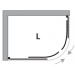 POINT SAP 100x80 Grape Asymetrický sprchový kout s vysokou vaničkou, pravé provedení