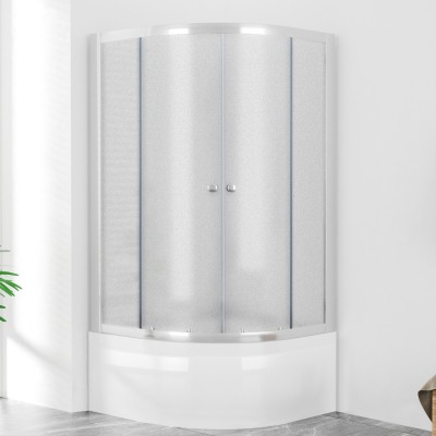 POINT SAP 100x80 Grape Asymetrický sprchový kout s vysokou vaničkou, pravé provedení