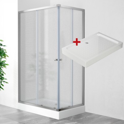 POINT LOR 120x80 Grape Obdélníkový sprchový kout s akrylátovou vaničkou