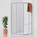 POINT ROCKY 80 Clear Čtvrtkruhový sprchový kout s mramorovou vaničkou