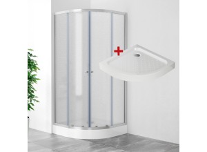 POINT LOR 80 Grape Čtvrtkruhový sprchový kout s akrylátovou vaničkou