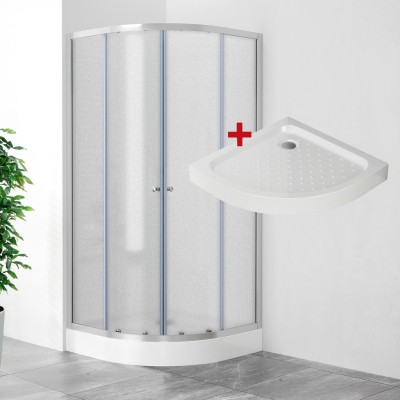 POINT LOR 80 Grape Čtvrtkruhový sprchový kout s akrylátovou vaničkou