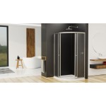 POINT ROCKY 80 Grape Čtvrtkruhový sprchový kout s mramorovou vaničkou