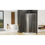 POINT ROCKY 80 Grape Čtvrtkruhový sprchový kout s mramorovou vaničkou