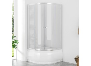 POINT 80x80/170 Clear Čtvrtkruhová sprchová zástěna snížená