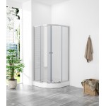 POINT AQUA 90 Clear Čtvrtkruhový sprchový kout s akrylátovou vaničkou a sifonem ZDARMA