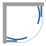 POINT SAP 90 Clear Čtvrtkruhový sprchový kout s vysokou vaničkou