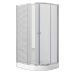 POINT AS LOR 100x80 Clear Levý Asymetrický sprchový kout s akrylátovou vaničkou