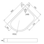 POINT AS LOR 100x80 Clear Pravý Asymetrický sprchový kout s akrylátovou vaničkou