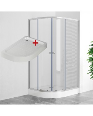 POINT AS LOR 100x80 Clear Pravý Asymetrický sprchový kout s akrylátovou vaničkou