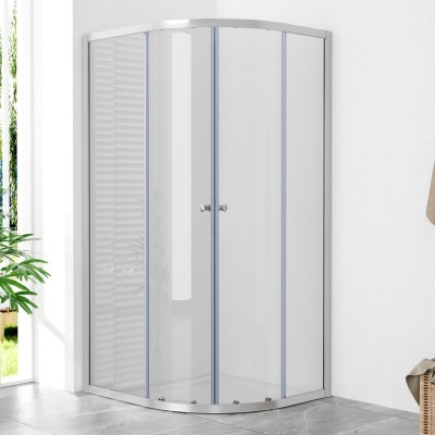 POINT AS 100x80 Clear Asymetrická sprchová zástěna