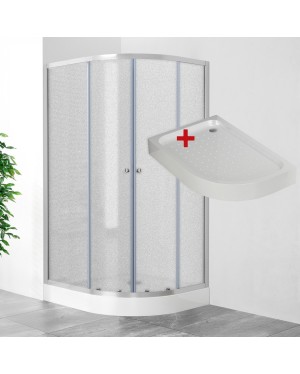 POINT AS LOR 100x80 Grape Levý Asymetrický sprchový kout s akrylátovou vaničkou