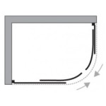 POINT AS LOR 100x80 Grape Levý Asymetrický sprchový kout s akrylátovou vaničkou