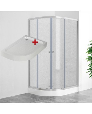 POINT AS LOR 100x80 Grape Pravý Asymetrický sprchový kout s akrylátovou vaničkou