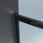 POINT AS BLACK ROCKY 100x80 Clear Levý Asymetrický sprchový kout s mramorovou vaničkou