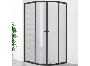 POINT AS BLACK 100x80 Clear Asymetrická sprchová zástěna