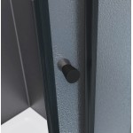 POINT AS BLACK ROCKY 100x80 Grape Levý Asymetrický sprchový kout s mramorovou vaničkou