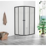 POINT AS BLACK ROCKY 100x80 Grape Pravý Asymetrický sprchový kout s mramorovou vaničkou