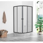 POINT AS BLACK ROCKY 120x80 Clear Pravý Asymetrický sprchový kout s mramorovou vaničkou