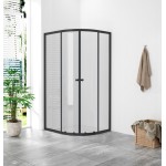 POINT AS BLACK 120x80 Clear Asymetrická sprchová zástěna