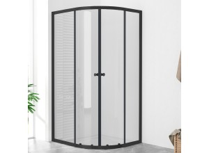 POINT AS BLACK 120x80 Clear Asymetrická sprchová zástěna