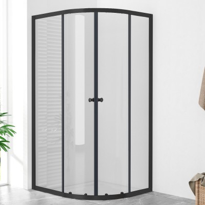 POINT AS BLACK 120x80 Clear Asymetrická sprchová zástěna