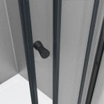 POINT BLACK ROCKY 80 Clear Čtvrtkruhový sprchový kout s mramorovou vaničkou