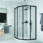 POINT BLACK 80x80 Clear Čtvrtkruhová sprchová zástěna