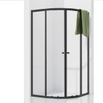 POINT BLACK 80x80 Clear Čtvrtkruhová sprchová zástěna