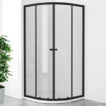 POINT BLACK ROCKY 90 Clear Čtvrtkruhový sprchový kout s mramorovou vaničkou