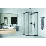 POINT BLACK 90x90 Clear Čtvrtkruhová sprchová zástěna