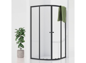 POINT BLACK 90x90 Clear Čtvrtkruhová sprchová zástěna