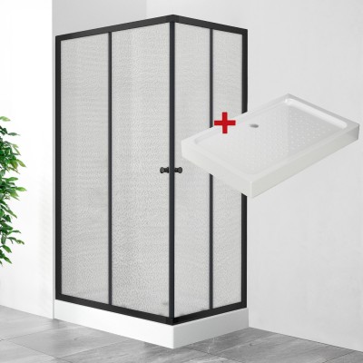 POINT BLACK LOR 100x80 Grape Obdélníkový sprchový kout s akrylátovou vaničkou