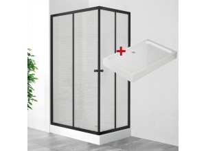 POINT BLACK LOR 120x80 Grape Obdélníkový sprchový kout s akrylátovou vaničkou