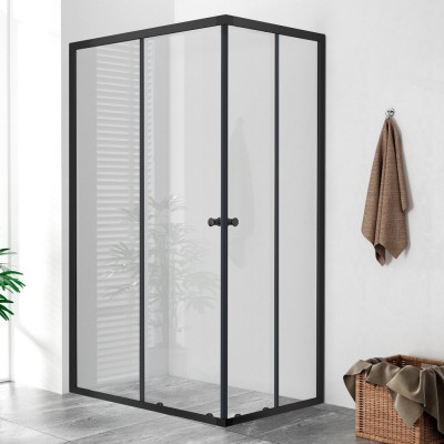 POINT BLACK 90x80 Clear Obdélníková sprchová zástěna