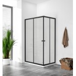 POINT BLACK ROCKY 90x80 Grape Obdélníkový sprchový kout s mramorovou vaničkou